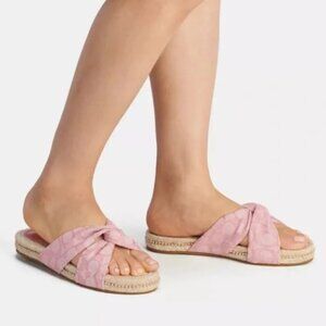 Coach Charli Sig Espadrilles | Pink Women's Sandals **NIB**